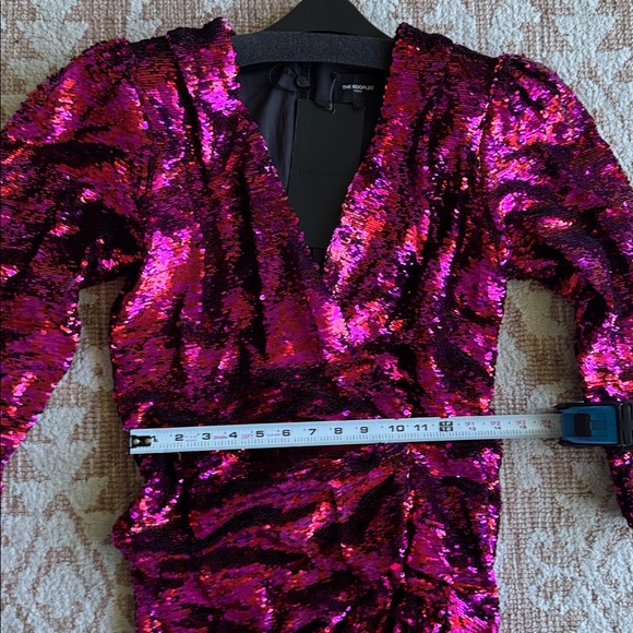 The Kooples Pink and Black Sequin Long Sleeve Dress - Picture 8 of 8